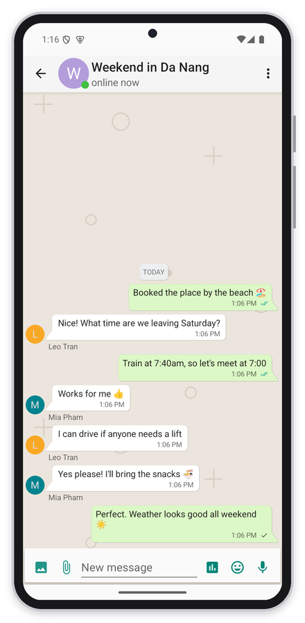 Cuộc trò chuyện BLML trên Android